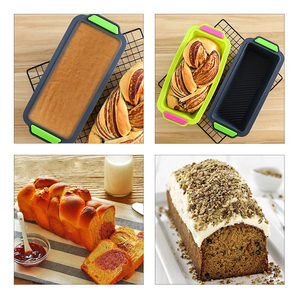 <b>Round</b> rectangular silicone cake molds, non-stick eco-friendly bread <b>trays</b>, used for tools and <b>baking</b> - Product Image 6