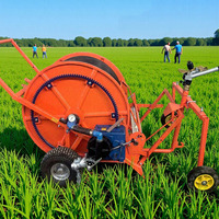 DaringFish 40-120 Système d'irrigation à enrouleur de tuyau, pulvérisateur mobile auto-rétractable en métal robuste