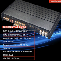 Amplificateur de voiture 6 canaux RMS 120W avec DSP et gain, amplificateur de puissance pleine gamme 6 canaux classe AB à prix avantageux