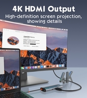 LDNIO DS-16H Hub multiport 6-en-1 Type-C avec station d'accueil 4K, adaptateur de charge USB-C PD et 6 ports USB 3.0