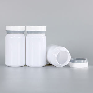 ขวดยาพลาสติกสีขาวพร้อมฝาปิดกำหนดได้เอง - Product Image 3