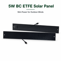 Panel Solar ETFE HPBC Personalizado de 5W 8W 10W 15W, Tira Solar Delgada para Persianas Inteligentes y Sensores IoT