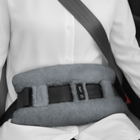 Almohadilla de Hombro para Cinturón de Seguridad de Felpa Suave, Ajuste Universal, Terciopelo Gris, Accesorio Interior para Automóvil, Soporte Cómodo para Conducir