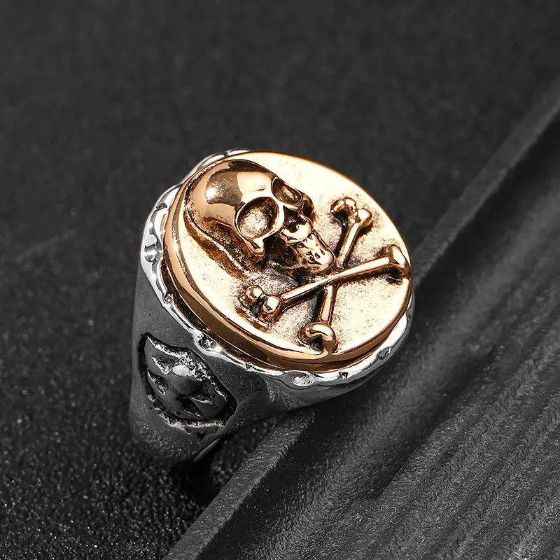 2023 New Fashion Alloy Gothic Men's Hot Selling Vintage Ring