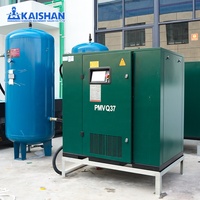 Kaishan 37kw Machine à coudre industrielle électrique rotatif stationnaire silencieux vis compresseur d'air 8bar 380V PMVQ37 moteur extrémité d'air