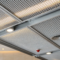 Panneau de plafond en métal expansé en aluminium, plafond suspendu décoratif pour l'architecture intérieure commerciale