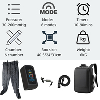 Bottes de récupération de compression d'air rechargeables à 8 chambres Bottes de récupération de massage des jambes