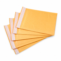 Enveloppes en papier kraft auto-adhésives jaunes rembourrées à bulles, résistantes à l'eau et anti-perforation, pour l'expédition de cosmétiques, certifiées SGS CE