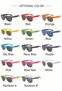 Custom Logo Sunglasses Neon Matte PP Sunglasses Color Contrast Custom Gift Glasses - Product Image 6