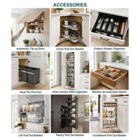 Meubles de cuisine modernes de luxe en bois massif, étanches, avec placards de rangement intégrés, conçus par des fabricants spécialisés en menuiserie et menuiserie de précision.