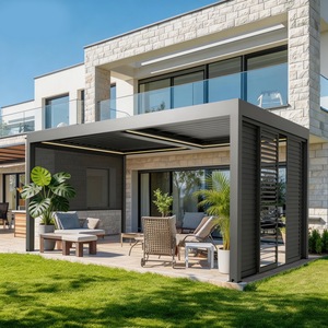 <span class=keywords><strong>Pérgola</strong></span> Exterior Personalizada <span class=keywords><strong>con</strong></span> Techo de Lona, Pérgolas Motorizadas Impermeables, <span class=keywords><strong>Pérgola</strong></span> de Aluminio Bioclimática - Product Image 2