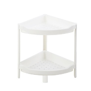 Estante de Almacenamiento de Cocina de Plástico de 2 Niveles, Estante Esquinero de Dos Pisos, Diseño Personalizable, para Almacenamiento de Platos - Product Image 1