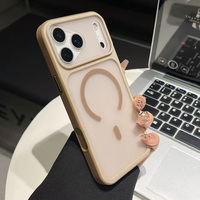 Coque de protection antichoc transparente mate avec caméra intégrée et chargement magnétique sans fil pour iPhone 17 Pro Max X Xr Xs Max 7/8 Plus