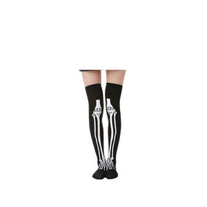 PESENAR Halloween Día de los muertos Accesorios para mujeres Diadema <span class=keywords><strong>Muslo</strong></span> Alto Esqueleto Calcetines Guantes <span class=keywords><strong>Tatuajes</strong></span> para disfraz de fiesta - Product Image 5