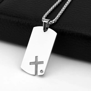 New Fashion Custom Name Letter Pendant Necklace Stainless Steel Blanks With <b>Titanium</b> Wholesale Engraving Jewelry - Product Image 6