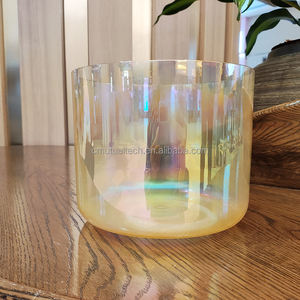 Cuenco de Cristal Transparente Q're, Color Cristal de Cuarzo 99.99%, Juego de Cuencos Cantores, Instrumentos de Sanación por Sonido, Meditación, Yoga - Product Image 1