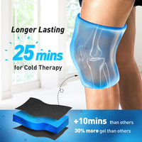 Enveloppe de glace pour genoux, compresse froide longue durée pour genoux, enveloppe de glace en gel réutilisable, thérapie par le froid pour cuisses, coudes, mollets, jambes