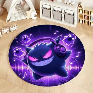 Alfombras Redondas <span class=keywords><strong>de</strong></span> Pokémon Gengar Japonesas, Tapetes para Sillas, Alfombra para Sala <span class=keywords><strong>de</strong></span> Estar, Decoración del Hogar, Derivados <span class=keywords><strong>de</strong></span> Anime - Product Image 2