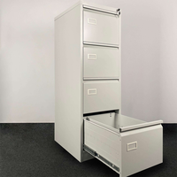 Gabinete Metálico Vertical de 4 Cajones, Plegable, Ideal para Oficina, Superventas
