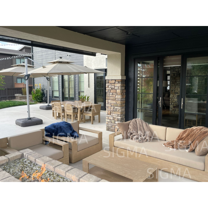 Classic garden set Luxury Teak Outdoor Furniture Set Modern solid wood Patio Furniture Garden Sofa Set