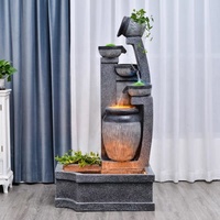 Fontaine murale d'eau en acrylique pour jardin, intérieur/extérieur, avec éclairage LED, design contemporain, certifiée CE, pour maison et jardin