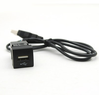 Chargeur USB simple pour voiture 5V 2.1A, prise intégrée pour tableau de bord de voiture, adaptateur de charge USB pour trou d'origine avec faisceau de câblage