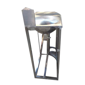 Lavabo Triangular de Acero Inoxidable, Lavabo de Pie para Baño Pequeño, con Base Reforzada - Product Image 1