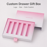 Boîte d'emballage de parfum de luxe biodégradable avec design de couleur personnalisé, boîte rigide à tiroir personnalisée avec ruban