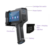 Imprimante jet d'encre portable professionnelle en ABS, réglable en hauteur (12,7 mm), pour codes QR, codes-barres et texte, portable pour bouteilles et bidons en plastique, 3000 mAh