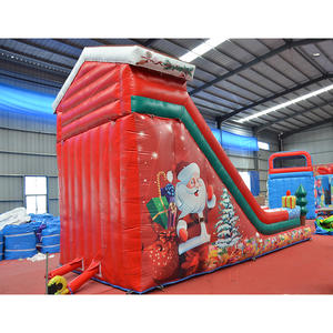 Toboggan gonflable géant à thème de Noël en PVC commercial, toboggan à sauter, mur d'escalade, respectueux de l'environnement, garantie de 3 ans, événements - Product Image 6