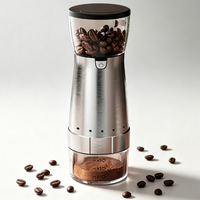 Moulin à café électrique portable, mini broyeur de grains, fonctionne sur batterie, pour les voyages et le camping