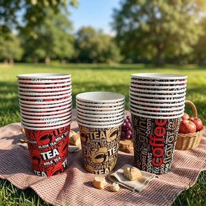 Disposable Colorful Christmas Holiday Thickened Kraft Coffee <b>Paper</b> Cup <b>Insulation</b> Anti-Scald Soymilk Cup - Product Image 5