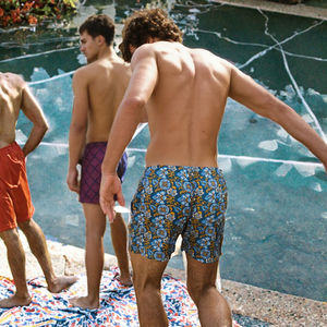 กางเกงว่ายน้ำชายขายส่งจำนวนมาก กางเกงออกกำลังกายผ้าฝ้าย 100% แบบเรียบง่าย แห้งเร็ว กันน้ำ รับทำโลโก้ OEM สำหรับขายต่อ - Product Image 3