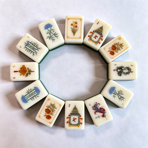 Colección de Fichas de Mahjong Personalizadas: Fuego + Fortuna - Fuego de Brasas, Juego de Mahjong Americano de Acrílico Rojo de Doble Capa - Product Image 5