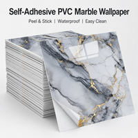 Papier peint en PVC marbré auto-adhésif, revêtement mural en vinyle à coller et à décoller, imperméable, autocollant mural décoratif