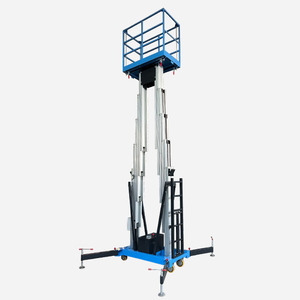 מעלונים קטנים פרימיום 4-14 מטר 200 ק\"ג הרמה הידראולית ניידת מאלומיניום עם תורן כפול ISO9001 - Product Image 3