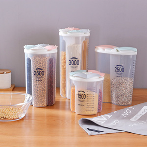 Kitchen Cereal Sugar 3000ml Pantry Organization With Lids Storage Transparent Plastic Food Storage Containers Set