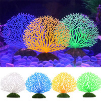 Décorations d'aquarium écologiques de style moderne, maison pour poissons, paysage de réservoir, épine de mer en silicone colorée, corail souple, emballé en boîte, 5W