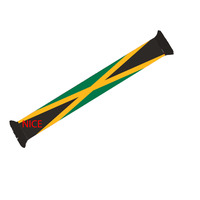 Écharpe tricotée personnalisée avec le drapeau national d'Haïti, écharpe douce en polyester à franges pour les trajets quotidiens et les activités de plein air