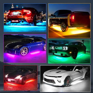 Luces LED RGBIC de Alta Resistencia para Camiones, Kit de Iluminación Inferior con Control por Aplicación, <span class=keywords><strong>Tiras</strong></span> de Luces Impermeables para Dodge y Ford - Product Image 6