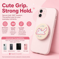 Soporte de Teléfono con Diseño Personalizado de Dibujos Animados, Bonito Animal 'I Love My Life', para Smartphone, Soporte de Mesa, Venta al Por Mayor, OEM
