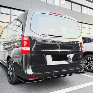 Amp-Z Rear Lip Spoiler For Mercedes-Benz Vito W447 2016-2023 Matte Piano Black Carbon Fiber Texture Tuning Style - Product Image 2