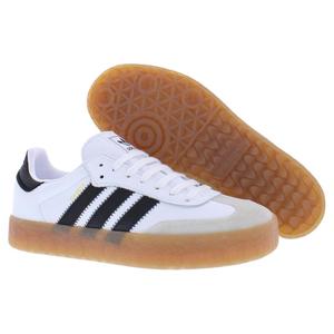 Chaussures Adidas Samba en cuir pour femmes, blanc, noir, or métallisé, style basketball - Product Image 4
