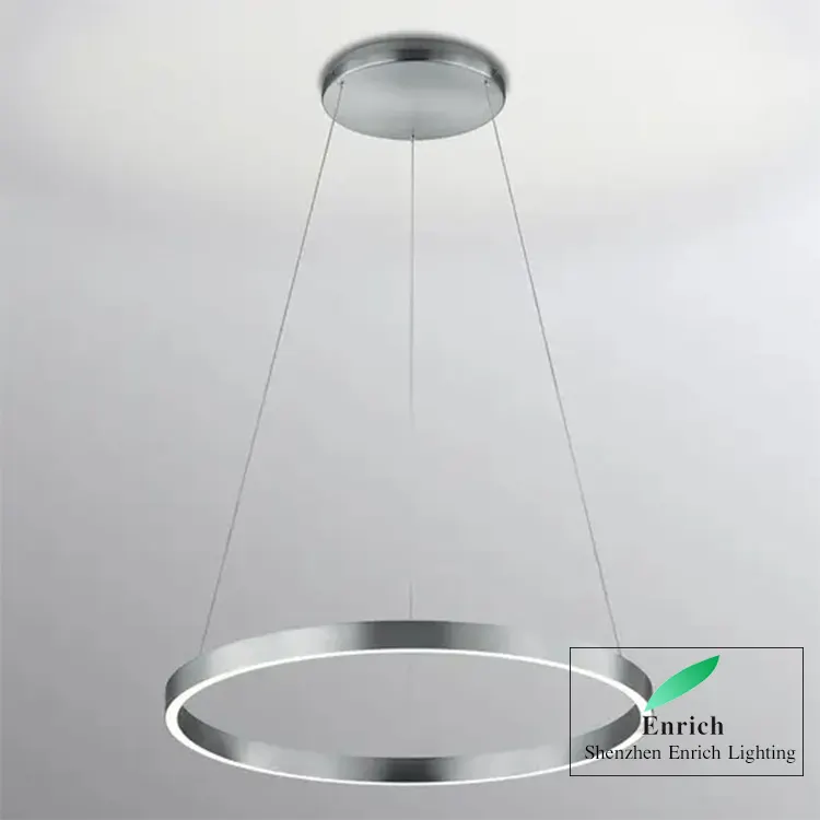 Luminaires suspendus LED Ring style vintage avec boîtier en acier inoxydable doré, nouveauté 2020