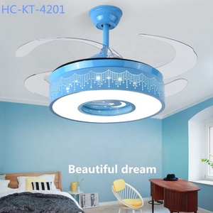 Vente chaude Ventilateur de plafond lumineux personnalisé de 42 pouces pour appareils électroménagers rose bleu Doraemon coloré avec lampe - Product Image 3