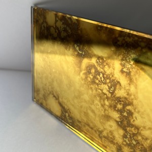 Tùy chỉnh đương đại kính Vuông Tường Gương Cổ vàng khung thân thiện với môi bền kích thước lớn cho nhà hàng lối vào - Product Image 4