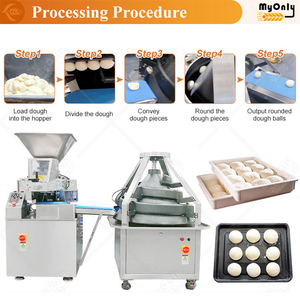 Macchina Professionale MY per Dividere e Arrotondare Palline di Impasto per Panini Hamburger al Vapore da 500g - Product Image 3