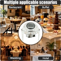 Hotelbedarf Roll-Top Rund 6L Edelstahl Marmor Chafing Dish Buffet Speisenwärmer-Set mit Glasfenster für Restaurants