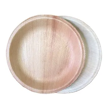 7 Inch Round Less Carbon Emission Palm Leaf Plates