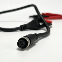 Cable de prueba Kelvin para medición de resistencia interna de baterías, con clip M12 de 4 pines, para baterías 18650, para medir voltaje y resistencia.